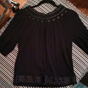 Black cardigan with ribbon detailing